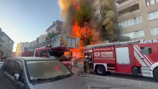 Terrifying Blaze Engulfs Market in Kartal: Fire Reduces Store to Ashes