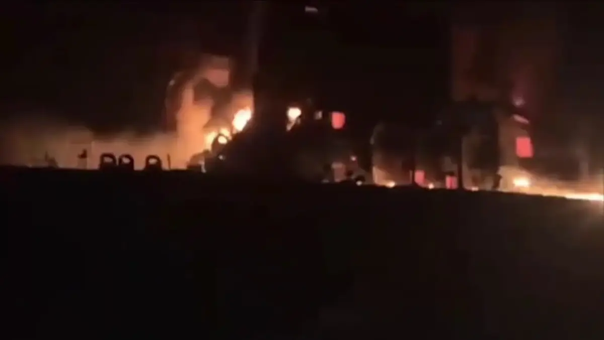 Super Tanker Caught in Mine Explosion in the Strait of Hormuz