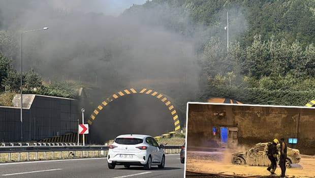 Vehicle Fire Closes Ankara Route at Bolu Mountain Tunnel