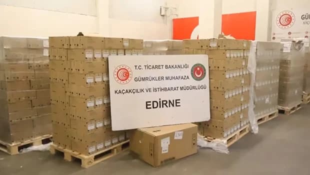 Kapıkule Gümrük Kapısı'nda X-Ray Taramasıyla 79 Bin 790 Kaçak Set Ele Geçirildi
