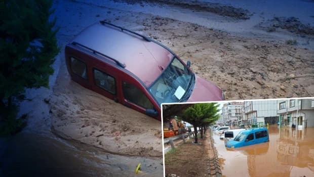 Severe Rain Hits Rize After Devastating Trabzon Floods: Vehicles Submerged