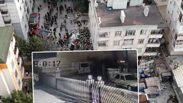 Maltepe'de 7 Katlı Binanın Üst Katları Çöktü
