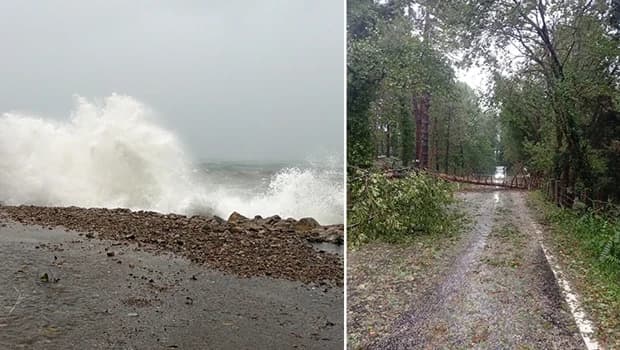 Severe Storm Hits Amasra, Producing 6-Meter Waves and Causing Significant Damage