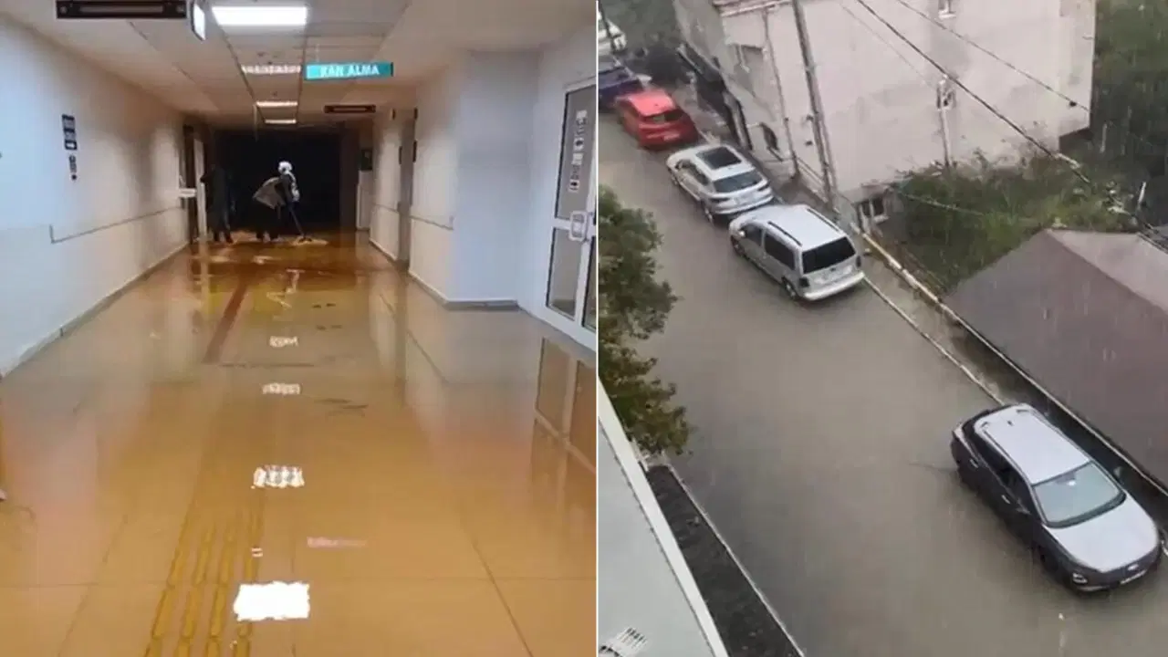 Sarıyer'de Şiddetli Yağışlar Sonucu Su Baskınları Yaşandı