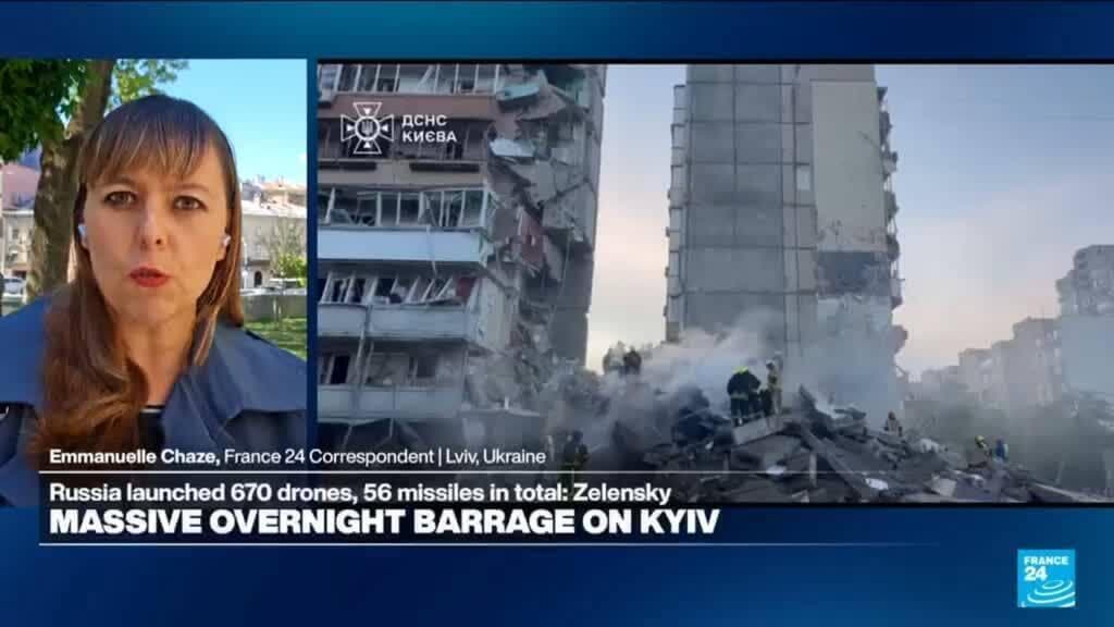 Kyiv Endures Devastating Drone and Missile Assault, Leaving Casualties in Its Wake
