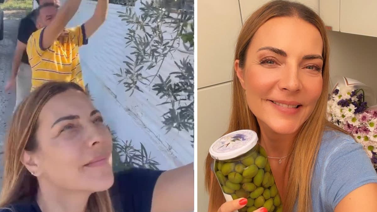 Burcu Kara, Köyde Zeytin Hasadına Başladı ve Kendi Zeytinini Kırdı