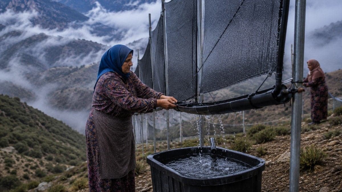 Dağların Zirvesinde Kadınlar Tarafından Kurulan Dev Ağlar: Köylüler Umutlarını Havada Arıyor