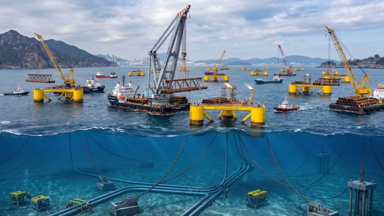 Deniz Ortasında Çelik Zincirlerle Kurulan Dev Tarlalar